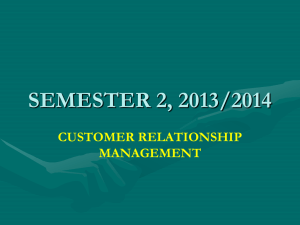 customer relationship management