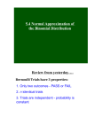 5.4 Normal Approximation of the Binomial Distribution