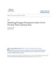 Marketing Strategies Restaurant Leaders Use to Develop Their
