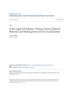 Human Nature, Political Behavior, and Making Sense of Our Social