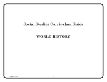 Social Studies Curriculum Guide WORLD HISTORY