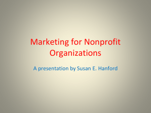 Marketing for Nonprofit Organizations