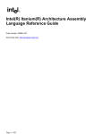 Intel(R) Itanium(R) Architecture Assembly Language Reference Guide