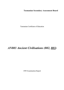 AN803 Ancient Civilisations (802, 803)