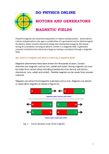 do physics online motors and generators magnetic fields