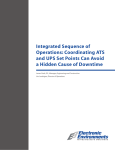 Integrated Sequence of Operations: Coordinating ATS and UPS Set