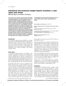 Intentional low-molecular-weight heparin overdose: a case report