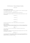 CS 547 Lecture 7: Discrete Random Variables