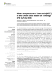 Mean temperature of the catch (MTC) in the Greek Seas based on