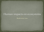 Human impacts on ecosystems