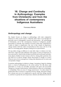 Change and Continuity in Anthropology