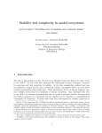 Stability and complexity in model ecosystems