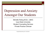 Depression and Anxiety Amongst Our Students