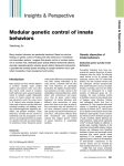 Modular genetic control of innate behaviors