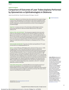 JAMA July 2016: Full paper on Optometrists vs