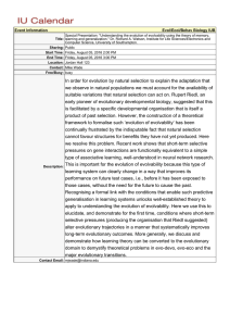 In order for evolution by natural selection to explain the adaptation