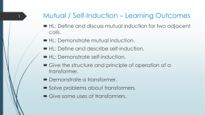 Mutual / Self-Induction * Learning Outcomes