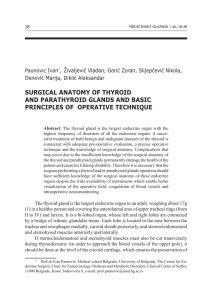 Surgical Anatomy of Thyroid and Parathyroid Glands and Basic