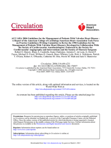 ACC/AHA 2006 Guidelines for the Management of Patients with