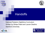 Handoffs - University of Arizona Department of Pediatrics