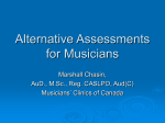 Alternative Assessments for Musicians