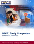 GACE Mathematics Assessment Study Companion