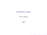 Hypothesis testing
