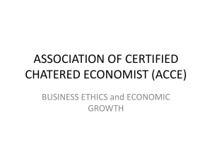 Business Ethics to Economic growth