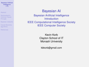 Bayesian AI Introduction - Australasian Bayesian Network Modelling