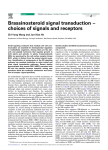 Brassinosteroid signal transduction – choices of signals and receptors