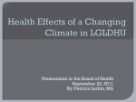 Health Effects of a Changing Climate in