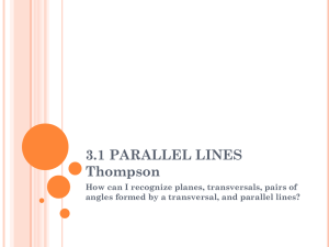 5.3 Parallel Lines and Congruent Angles