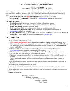 ENTOMOLOGY(B,C) HANDOUT 2015