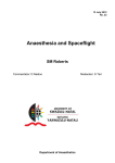 S Roberts - Anaesthesia and Spaceflight