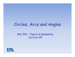 Circles, Arcs and Angles