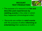 recount text production