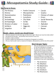 Fertile Crescent • Mesopotamia • Polytheism • Cuneiform