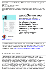 Journal of Economic Issues New Perspectives on Institutionalist