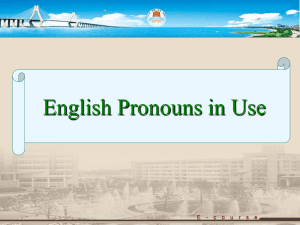 What is a pronoun?