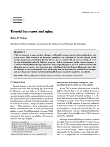 Thyroid hormones and aging