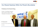 Our shared destinies within the planet`s boundaries - Prof