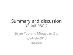 Summary discussion_Dr. Sinjae Yoo