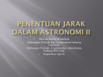 Penentuan Jarak dalam Astronomi II