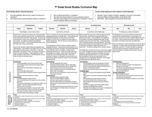 7th Grade Social Studies Curriculum Map