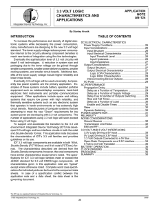 3.3 volt logic characteristics and applications