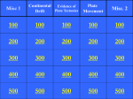 Plate Tectonics Jeopardy 2016-17 - WITH