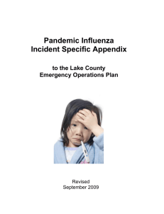 Guidance on Pandemic Influenza Planning for MN Local Public