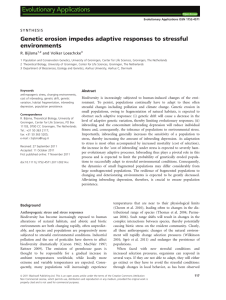 Genetic erosion impedes adaptive responses to stressful