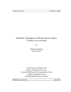 Harmonic Techniques in Maurice Ravel`s Opera L