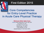 Core Competencies for Entry-Level Practice in Acute Care Physical